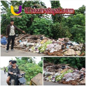 Penumpukan Sampah Mengganggu Pengguna Jalan di Perbatasan Pakualam dan Pasar Muara Beliti