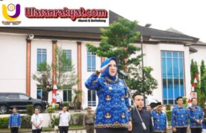 Bupati Ratna Machmud Pimpin Upacara Bendera Perdana dalam Peringatan HUT ke-82 Musi Rawas