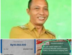 Terbongkar! Dugaan Pungli Camat Megang Sakti Didukung Bukti Transfer Uang