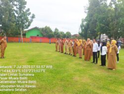Camat Muara Beliti Pimpin Apel Pagi, Tekankan Disiplin dan Tanggung Jawab ASN