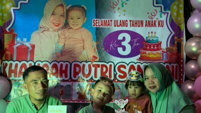 Ulang Tahun Khaliqa Putri Sanjani ke-3, Doa Sang Ayah Menjadi Hadiah Terindah
