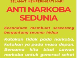 Segenap Pimpinan DPRD Kabupaten Musi Rawas Mengucapkan Selamat Memperingati Hari Anti Narkoba Sedunia 
