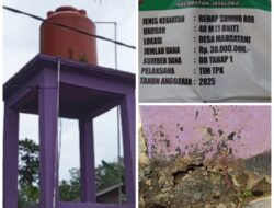 Rehab Sumur Bor Rp 30 Juta di Desa Marga Tani Hanya Dicat dan Retak, LSM JPKP Desak Audit.