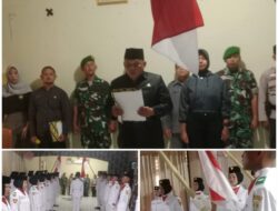 Camat Muara Beliti Kukuhkan Paskibra Jelang HUT ke-80 RI