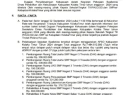 Diknas Koltim Diduga Minta Fee: Sebuah Dokumen Hasil Pengembangan dan Penyelidikan “Bocor”