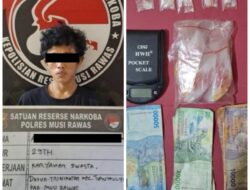 Diduga Kepergok Lagi Timbang Sabu, AP di tangkap Tim “Eagle” Satresnarkoba Polres Musi Rawas