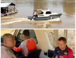 Polsek Muara Lakitan Polres Musi Rawas Sigap Lakukan Pencarian Korban Diduga Tenggelam di Sungai Musi