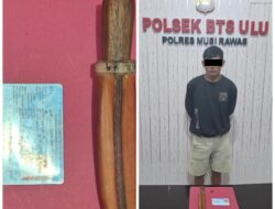 Simpan Sajam dan Diduga Terlibat Pencurian, Polsek BTS Ulu Polres Musi Rawas Ringkus AF