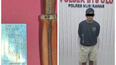 Simpan Sajam dan Diduga Terlibat Pencurian, Polsek BTS Ulu Polres Musi Rawas Ringkus AF
