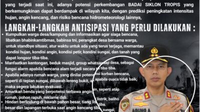 Polres Musi Rawas Naikkan Status Siaga: Kapolres Agung Adhitya Prananta Gerakkan Forkopimda Hadapi Ancaman Badai Siklon Tropis
