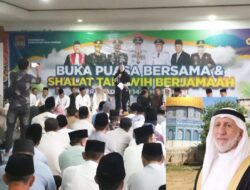Bupati Ratna Mahcmud dan Wabup Suprayitno Hadiri Buka Puasa Bersama dan Tarawih Berjamaah di Pendopo Musi Rawas