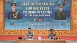 Seluruh Personel Dites Urine, Kapolres Musi Rawas Tegaskan Komitmen Polri Bersih Narkoba