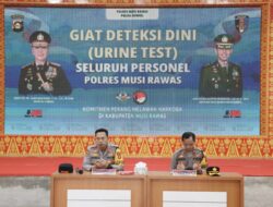 Seluruh Personel Dites Urine, Kapolres Musi Rawas Tegaskan Komitmen Polri Bersih Narkoba