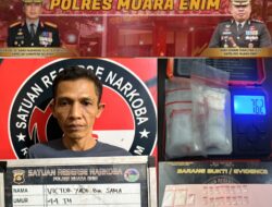 Satresnarkoba Polres Muara Enim Ungkap Dua Kasus Sekaligus, Total 31 Paket Sabu Diamankan