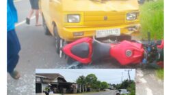 Kecelakaan di Jalinsum Musi Rawas, Honda CBR Tabrak Suzuki Carry, Dua Pelajar Luka Ringan.