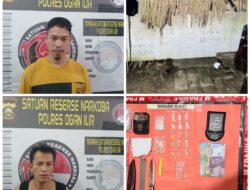 Polda Sumsel Sikat Jaringan Pengedar Narkoba di Ogan Ilir, Dua Pelaku dan Catatan Transaksi Disita