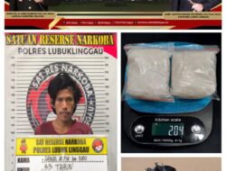 Polda Sumsel Bongkar Penyelundupan 204 Gram Sabu di Lubuk Linggau, Residivis Tak Berkutik Terjaring Undercover Buy