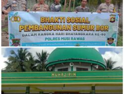 Hari Bhayangkara ke-80, Polres Musi Rawas Perkuat Kepedulian Lewat Baksos Sumur Bor.