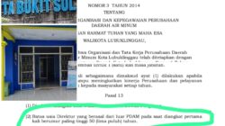 LAKI-P45 Soroti Seleksi Direktur PDAM Lubuk Linggau, Diduga Abaikan Aturan Usia.