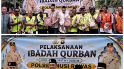 Idul Adha Penuh Makna, Polres Musi Rawas Sembelih 61 Hewan Kurban dan Bagikan hingga ke Panti Jompo.