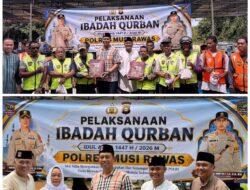 Idul Adha Penuh Makna, Polres Musi Rawas Sembelih 61 Hewan Kurban dan Bagikan hingga ke Panti Jompo.