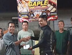 Saril Anak Desa Suro Ukir Prestasi, Raih Juara I Turnamen Gaple HUT Bhayangkara ke-80 di Polsek Muara Beliti
