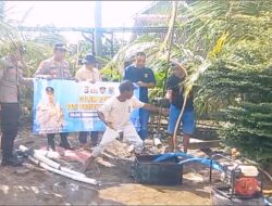 Polri Peduli Masyarakat, Sumur Bor di Masjid Ar Rohman Dibangun Polsek Tugumulyo