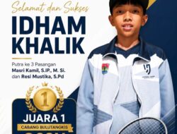 Idham Khalik, Siswa SD IT AN NIDA Lubuklinggau Wakili Sumsel di O2SN Nasional Cabor Bulutangkis