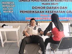 Semarak HUT ke-81 RI, Lapas Muara Beliti Gelar Cek Kesehatan Gratis dan Donor Darah.