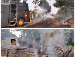 Kebakaran di Pinggir Jalan Dekat Jembatan Temam Berhasil Dipadamkan, Ketua RT Apresiasi Gerak Cepat Polisi
