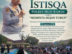 Polres Musi Rawas Gelar Shalat Istigasah, Mohon Hujan dan Keselamatan Personel Hadapi Karhutla.