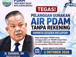 Tegas! Gunakan Air PDAM Tanpa Rekening Diminta Segera Lapor, Lewat 2 Oktober 2026 Terancam Razia dan Proses Hukum