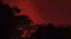 Api Terlihat dari Pasar Muara Beliti, Kebakaran Hutan di Seberang Air Kelingi Jauh dari Permukiman.