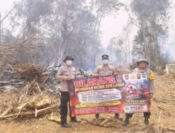Satu Hektare Lahan Terbakar di BTS Ulu, Polres Musi Rawas Imbau Waspada Karhutla.