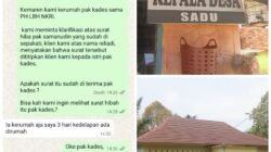 Dua Kali Datang, LBH NKRI Gagal Temui Kades Sadu, Soroti Pelayanan Publik Desa.