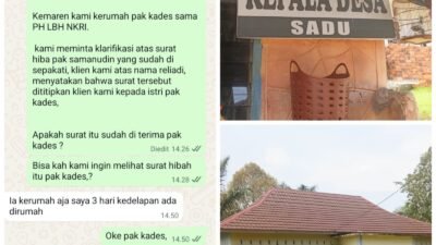 Dua Kali Datang, LBH NKRI Gagal Temui Kades Sadu, Soroti Pelayanan Publik Desa.